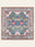 Serapi Forest washable rug, square shape, top view