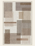 Mid-Century Patch washable rug, rectangle shape, top view