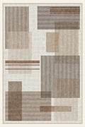 Tappeto lavabile Mid-Century Patch, forma rettangolare, vista dall'alto