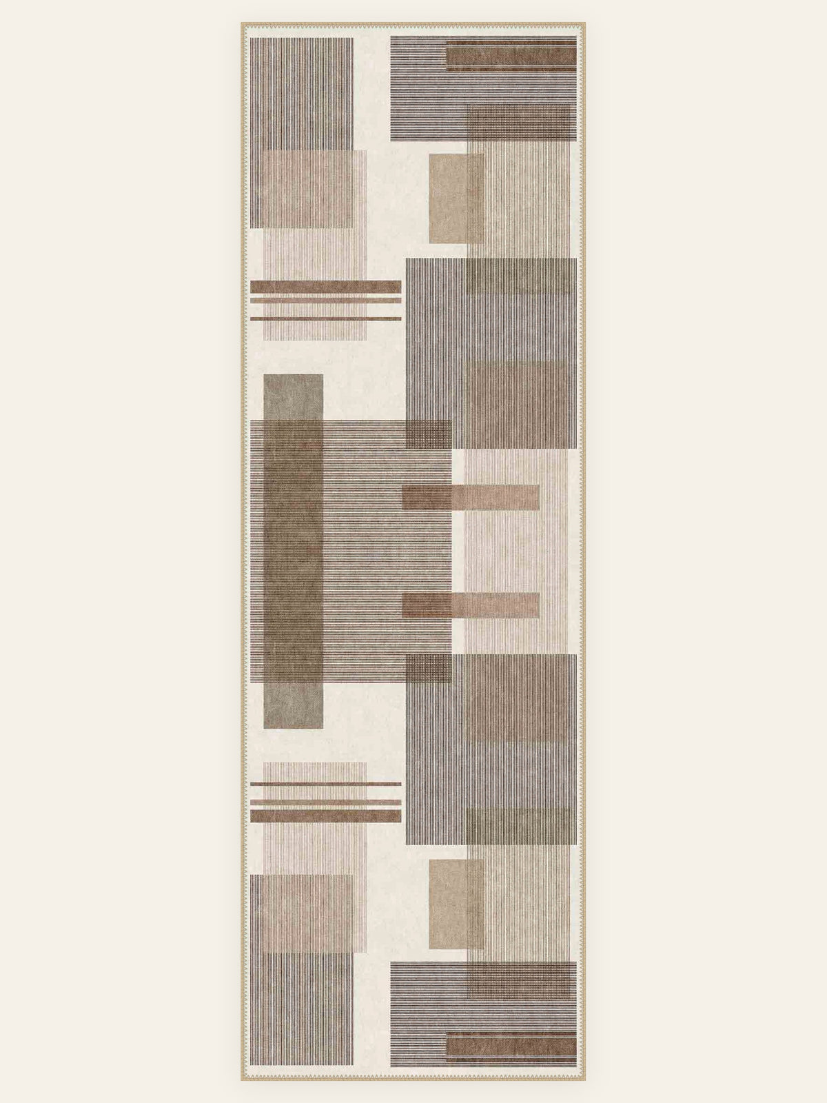 Waschbarer Läufer Mid-Century Patch, Draufsicht