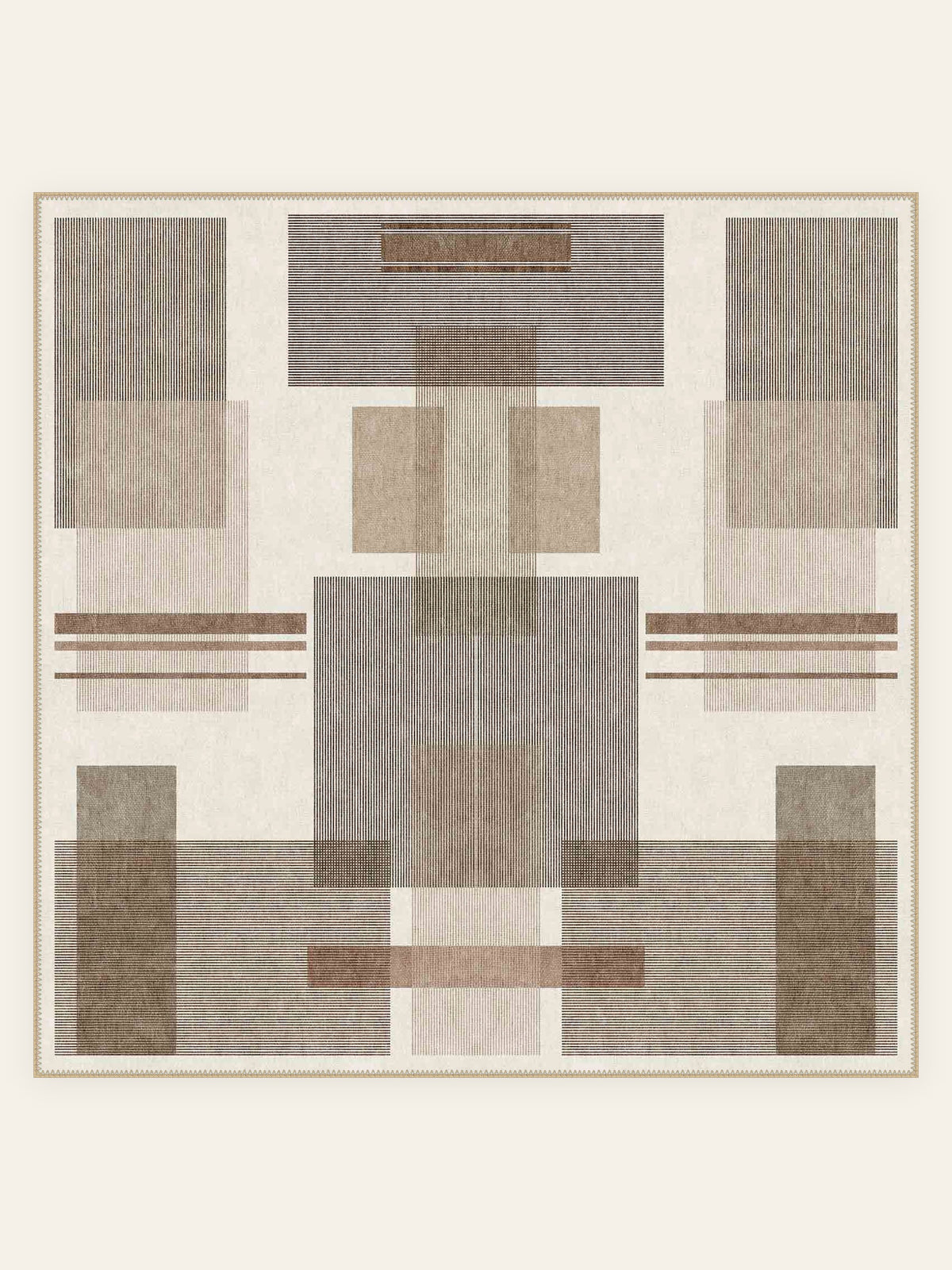 Alfombra lavable Mid-Century Patch, forma cuadrada, vista superior