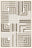 Maze Lines washable rug, rectangle shape, top view