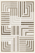 Waschbarer Teppich Maze Lines, rechteckige Form, Draufsicht