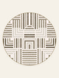 Alfombra lavable Maze Lines, forma redonda, vista superior