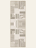 Maze Lines washable rug, runner shape, top view