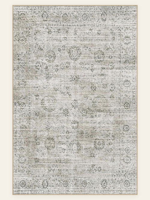 Sage Whisper washable rug, rectangle shape, top view