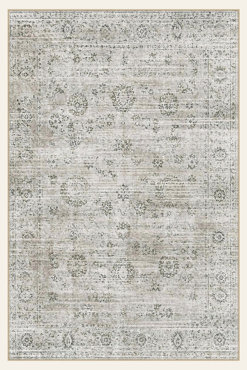 Sage Whisper washable rug, rectangle shape, top view
