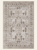 Botanical Panel washable rug, rectangle shape, top view
