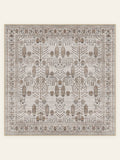 Waschbarer Teppich Botanical Panel, quadratische Form, Draufsicht