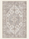 Slate Medallion washable rug, rectangle shape, top view