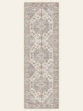 Slate Medallion washable rug, runner shape, top view