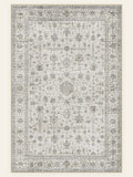 Damask Fog washable rug, rectangle shape, top view