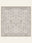 Damask Fog washable rug, square shape, top view
