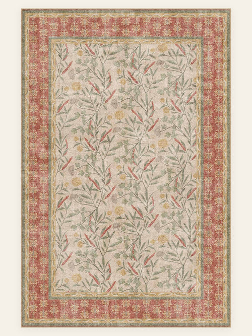 Meadow Stripe washable rug, rectangle shape, top view