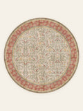 Meadow Stripe washable rug, round shape, top view