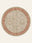 Meadow Stripe washable rug, round shape, top view