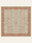 Meadow Stripe washable rug, square shape, top view