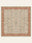 Meadow Stripe washable rug, square shape, top view