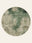 Moss Stone washable rug, round shape, top view