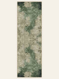 Moss Stone washable rug, runner shape, top view