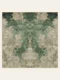 Tapis lavable Moss Stone, forme carrée, vu de dessus
