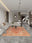 Rustic Heriz rectangular washable rug styled in a modern living space