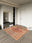 Rustic Heriz square washable area rug with non-slip backing, machine washable