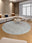 Sage Whisper round washable area rug, machine washable low-pile cotton blend