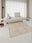 Sandstone Weave square washable area rug with non-slip backing, machine washable