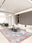 Serapi Forest rectangular washable rug styled in a modern living space