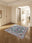 Serapi Forest square washable area rug with non-slip backing, machine washable