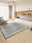 Silver Relic square washable area rug with non-slip backing, machine washable