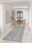 Slate Garden washable runner rug for hallways and kitchens, low-pile non-slip