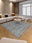 Slate Garden square washable area rug with non-slip backing, machine washable