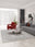 Slate Medallion washable area rug in a styled room, rectangular, low-pile cotton blend