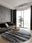 Storm Horizon round washable area rug, machine washable low-pile cotton blend
