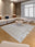 Suzani Bloom square washable area rug with non-slip backing, machine washable
