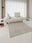 Taupe Medallion square washable area rug with non-slip backing, machine washable