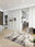 Umber Storm square washable area rug with non-slip backing, machine washable